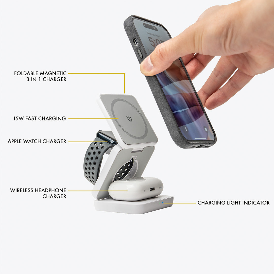 Midas Pro 3 in 1 Foldable MagSafe Charging Station